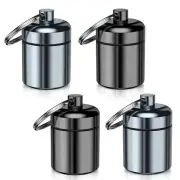 4 Pack Mini Pill Case Small Pill Holder Keychain for Purse - Portable Travel ...