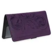 Purple Faux Leather Checkbook Cover for Women - I Can Do Everything Through H...