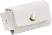 [CurcKua] Ring Bag for Dog Collar PU Leather Ring Pouch Elegant Solid Portable Ring Holder Ring Bearer Dog Ring Holder Wedding Ring Storage Bag for Dog Collar Leather for Proposal Wedding Handbag Home, White