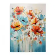 Colorful Flower Modern Art Canvas Print