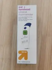 Up & Up Ear + Forehead Infrared Fever Thermometer Quick-Read Backlit LCD Display