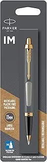 [PARKER] IM Ballpoint Pen, Brushed Metal With Medium Point Blue Ink Refill (1975559)