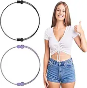 [DILUSILK] 2PCS Adjustable Crop Band,Basic Band Tuck Clothes Tuck Adjustable Band for Shirts,Medium Elastic Belly Leaking Tuck Band Crop Tuck Band for Yoga, Fitness and Other Sports