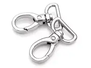 4 PCS 3/4 Inch Swivel Push Gate Snap Hooks Lobster Claw Metal Clasps for Keyc...
