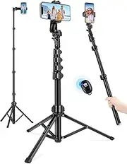 Nineigh 71" Tripod for iPhone, Phone Tripod Selfie Stick with Remote, Cell Phone Tripods & Tall Travel Tripods for Recording Video Selfies Photo, Compatible with iPhone 16 15 14 Pro Max 13 Android