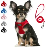 Step in Small Dog Harness and Leash Set, Breathable All Weather Air Mesh Refl...