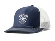 Ariat Western Mens Cap Baseball Hat Logo Snap Mesh Back Navy Blue A300082803