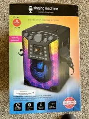 Singing Machine Karaoke Bluetooth CD+G Sound System w/LED Lights, SML633, Black
