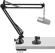 Geekria for Creators Microphone Arm Compatible with Shure MV7+, MV88+, SM7B, MV7, MV7X, SM58, SM57, Mic Boom Arm Mount Adapter, Suspension Stand, Mic Scissor Arm, Desk Mount Holder