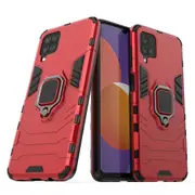 With Ring Stand Cover Case For Samsung Galaxy M12 - Red