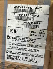 Tecumseh Compressor AEA2415AAB, AE334AR-663-J7, Low Temp, R12