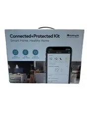 Connected+Protected Kit with smart home hub thermostat ring style smart plug