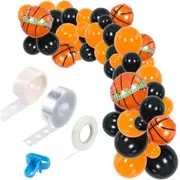 110Pcs Arch Balloon Basketball Tableware Party Supplies Sports Birthday Decoration