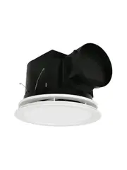 Parsec Small DC Exhaust Fan/LED Light with 240mm Dia Cut Out in White