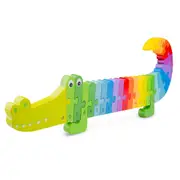 Alphabet Crocodile Puzzle - Rainbow Crocodile Puzzle - New Classic Toys