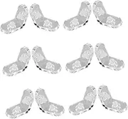 ELAYARD 12 Sets Clear Acrylic Corner Brackets for Display Box Reinforcement Transparent Corner Fixing and Detachable Acrylic Supports for DIY Crafts and Projects