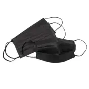 100 Pcs Black Face Mask Non Medical Surgical Disposable 3Ply Earloop Mouth Cover
