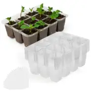10Packs Seed Starter Tray 120 Cells Seedling Trays Nursery Pot Growing Trays