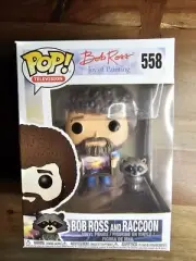 New Pop TV: Bob Ross - BobRoss w/Raccoon 3.75" FunkoVinyI COLLECTIBLE
