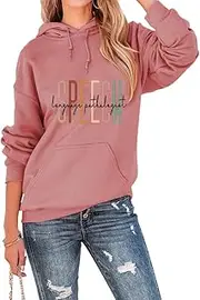 [LUXBUT] Speech Language Pathologist Sweatshirt, Womens Long Sleeve Graphic Retro Speech Therapy Gift SLP Hooded Shirts