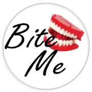 Bite Me Chattering Teeth - 100 Pack Circle Stickers 3 Inch
