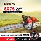 BAUMR-AG Commercial Petrol Chainsaw E-Start 22" Bar Chain Saw Pruning Top Handle