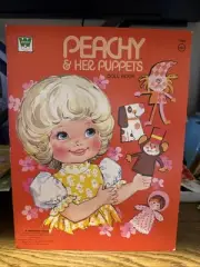 Whitman Mattel Paper Doll Peachy & Her Puppets 1974 Uncut New Vintage