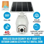 Elinz Wireless Solar Security 4G IP 1080P PTZ Camera CCTV Waterproof Built-in Battery ALDI Sim