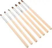 MERRYHAPY Nail Art Brush Set 7pc Soft Bristle Cleaning Brushes Nail Art Tools Portable for