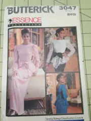 Butterick Pattern 3047 Essence Flounced Jacket Slim Skirts Sizes 6 8 10 UNCUT
