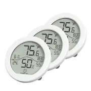 Digital Hygrometer 3 Pack Room Thermometer and Humidity Gauge LCD Hygrometer ...