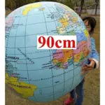 [衣林時尚] 超大地球 地球沙灘球 充氣直徑90CM (英文版)（現貨 台灣倉庫寄出）
