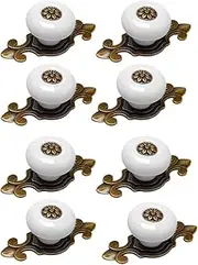 Ceramic Knob,Cabinet,Furniture Pull Handles,Door Pull,Drawer Pull Handle,8pcs Ceramic Knobs Vintage Knob Drawer Pull Handle Furniture Door Cabinet Cupboard Wardrobe Dresser Decorative White