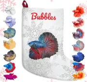 Betta Stocking Gift Siamese Fighting Fish Mom Dad Personalized Christmas Decor