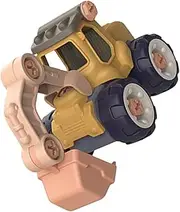 Toy Digger 1 Set Engineering Vehicle Toy Assemble Car Detachable Nut for Boys and Girls' Fine Motor Skills Development