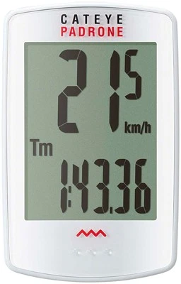 Padrone Bike Computer - CatEye Padrone Wireless Cycling Computer - White - Bike