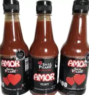 4-Pk Salsa Amor Picante Amor Hot Sauce 355ml/12 oz.
