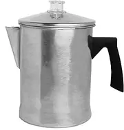 Mirro 9 cup Aluminum Coffee Percolator for indoor and outdoor, Camping Use, Silver (MIR-50021)