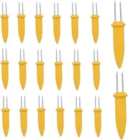 Corn Holders,Granmagazz 20 Pcs Corn on The Cob Skewers Holders, Corn Holders Set,BBQ Corn Skewers,Corn on The Cob Holder,Stainless Steel BBQ Skewers, for Home Kitchen,Barbecue, Picnic,Cooking Forks