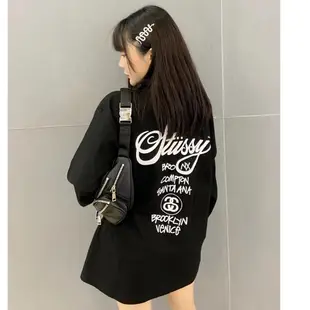 STUSSY WORLD TOUR CREW 世界巡迴 長袖 圓領T恤 大學T 男女 情侶款 薄款