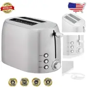 Compact 2-Slice Toaster with Extra Wide Slots for Bagels – Brushed Silver