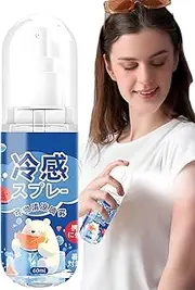 Cooling Body Spray, Natural Cooling Mist, Moisturizing Refreshing Relieving Long Lasting Mist for Hot Days Travel Summer Weather