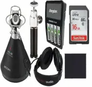 Zoom H3-VR Handy Recorder,Headphones,Mic Stand,16 GB SD card,Rechargeable...