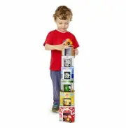 Melissa Doug Nesting and Sorting Blocks 6 Buildings, 6 Wooden Vehicles
