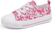 ToandonToddler Kids Sneakers Sparkle Fashion Glitter Sequins Canvas Shoes, Butterfly Pink, 7 Toddler