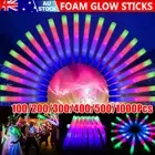100-1000x LED Foam Sticks RGB Thunder Wand Glow Sticks Flashing Light Rave Party