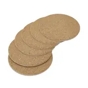 Set of 6 Natural Cork Look Coasters