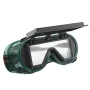 2 Pcs Industrial Welding Goggles Head Clamshell Protection Glasses Mask Green Square
