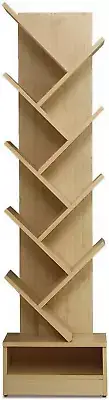 Artiss Bookshelf, 9 Tier Shelf Corner Wall Shelves Display Cabinet Bookcase S...