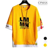 在飛比找momo購物網優惠-【CPMAX】寬鬆日系潮牌飄帶短袖上衣(3色可選 寬鬆T恤 